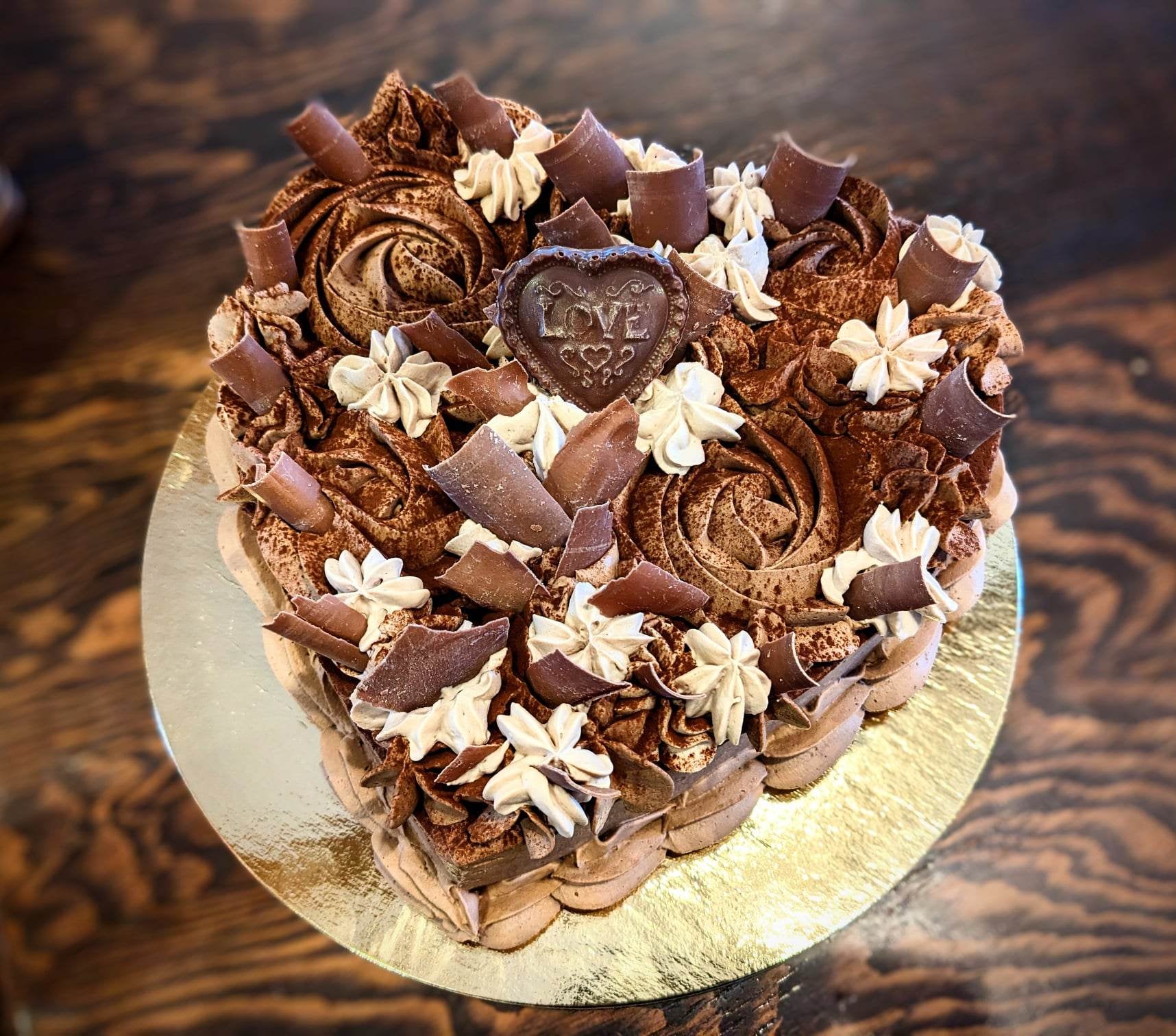Gâteau coeur marbré